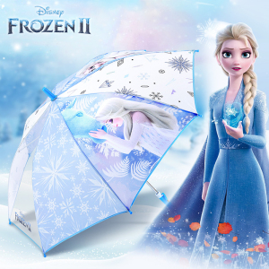 迪士尼儿童雨伞女孩公主风冰雪奇缘爱莎小学生幼儿园宝宝透明小伞