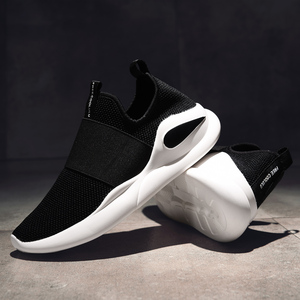 无鞋带跑步鞋男