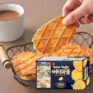进口零食韩国西洲经典西式华夫饼浓郁黄油风味松脆饼干瓦夫饼干