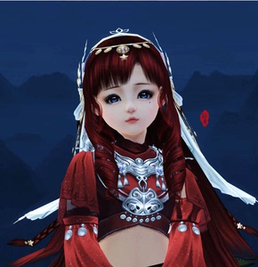 剑网三七周年红发/剑网3七红/剑三红发烨华