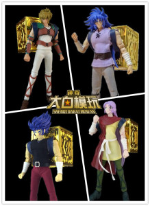 黄金圣斗士模型 圣衣神话ex神白羊 狮子 巨蟹 神双子 便服 圣衣箱