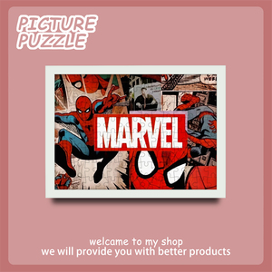 MARVEL蜘蛛侠拼图卡通成人减压益智动漫画玩具纸质送男女朋友礼物