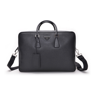 prada milano普拉达男包 男士休闲拉链单肩斜跨手提包 96697