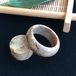 【素缘】缅甸纯天然琥珀戒指1107根珀戒面指环蜜蜡原石扳指套装