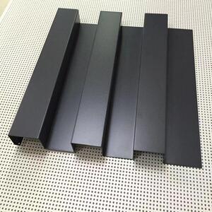 0mm深灰色氟碳漆折弯加工凹凸铝板 波浪板