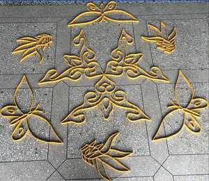 水磨石地面拼花