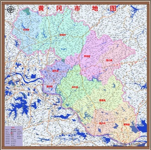 湖北省黄冈市团风县红安县罗田县英山县行政区划图文件地图0人付款30