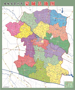 蒙城县地图全图可放大图片