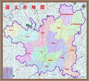 遵义市区行政地图全图图片