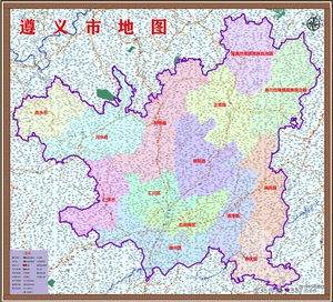 2019年贵州遵义市百度版地图仁怀赤水播州湄潭余庆务川正安桐梓县