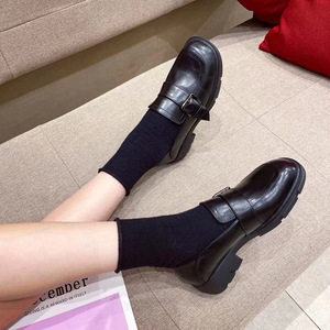 潮牌英伦小皮鞋女2020新款秋季百搭日系jk单鞋配袜子软皮乐福鞋