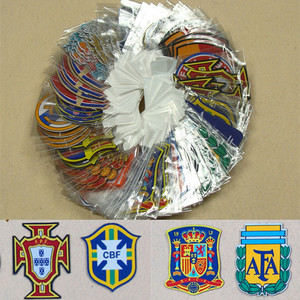 世界盃周边足球队标刺绣布贴烫贴花队徽章补丁法国巴西荷兰阿根廷