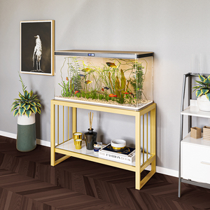 北欧鱼缸架子底座柜子鱼缸桌水族箱定做铁艺鱼缸架简易承重置物架