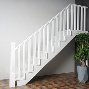 楼梯扶手实木护栏立柱室内阁楼原木简约现代栏杆围栏家用清水欧式