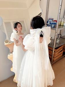 儿童公主裙花童婚礼小女孩礼服女童白色婚纱夏季新款连衣裙仙女裙