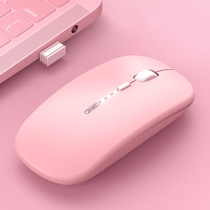 英菲克M1P可充电无线鼠标静音无声游戏办公笔记本usb无限女生粉色