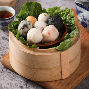 北海七彩鱼丸手工手打高品质北海北部湾特产水产火锅烹饪美味食材