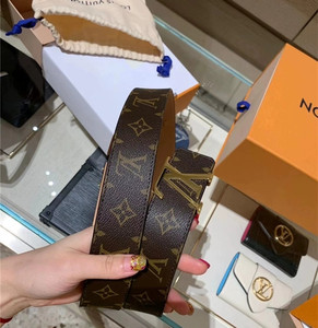 正品lv/路易威登皮带老花经典真皮男士裤腰带商务休闲双面使用