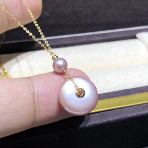 纽扣珍珠平安扣吊坠