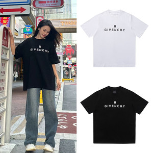 纪梵希短袖gvc 经典印花logo宽松纯棉男女同款t恤_阿里巴巴找货神器