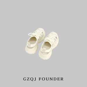 GZQJ复古时尚百搭软底镂空透气休闲女鞋子夏季2024新款个性老爹鞋