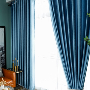 窗帘简约雾霾蓝
