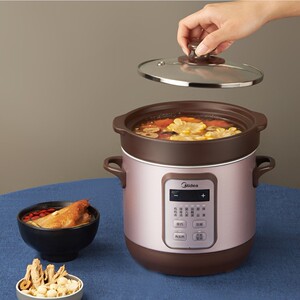 美的电炖锅电炖盅陶釜内胆煮粥锅1.8l迷你养生锅bb煲汤锅电砂锅