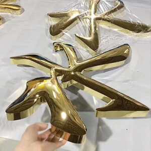 钛金亮面起鼓精品字 不锈钢套壳发光字 黄铜字 铁皮烤漆字 喷塑字