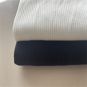 称斤~1.2米宽黑白色纯棉棉线坑条弹力针织布料  两色 12元/斤