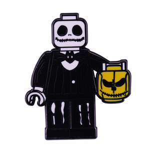 乐高骷髅杰克万圣节南瓜之王胸针