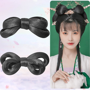 古装假发可变形多用发包可爱蝴蝶头顶双头发髻好固定乐嫣同款发环