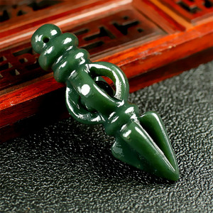 男女款玉吊坠平安护身金刚杵玉坠男士玉项链玉佩挂件转运玉石挂坠