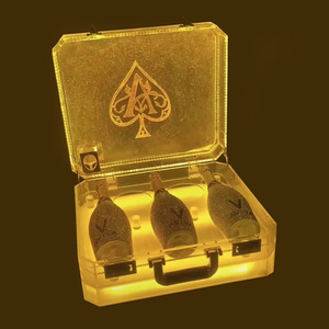 酒吧黑桃a酒箱酒座发光香槟酒架三六支装高档流沙动感黑桃a神龙套