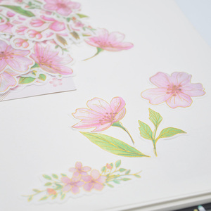 唯美樱花瓣烫金贴纸包少女心diy手机日记手帐装饰贴画贴纸包