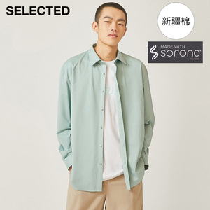 【新疆棉】selected思莱德春夏sorona潮休闲长袖衬衫男|421205021
