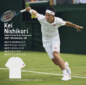 日本代购优衣库 锦织圭 费德勒 网球服速干衣裤 nk  rf 21 温网