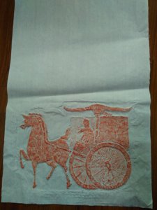 徐州汉画像石拓片 汉画拓片 车马出行图朱拓