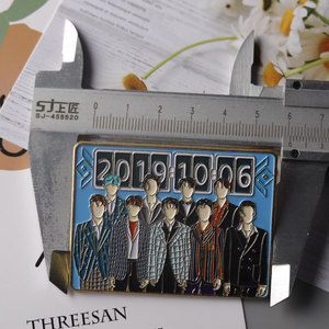 限定的记忆金属烤漆纪念徽章ninepercent胸针npc解散百分之九ins