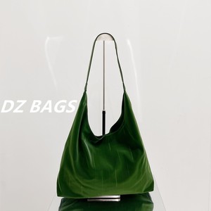 大嘴靓包大容量托特包极简绿色单肩大包包女高级质感通勤包购物袋