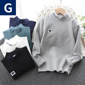 gap新疆精梳棉秋冬男童加厚半高领秋衣打底衫中大童弹力保暖内衣