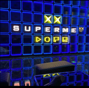 变色led千层深渊镜感应地砖灯霓虹灯酒吧ktv舞台定制发光背景墙3d