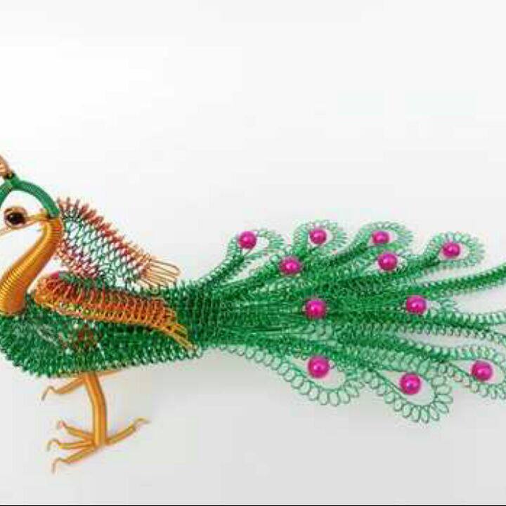 雨柠工艺铁丝情侣小人特色手工diy挂饰彩色铁丝铝线工艺品