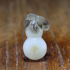 新疆和田玉白玉籽料羊脂玉精品玉石挂件苏工葫芦福禄籽玉西枫玉雕