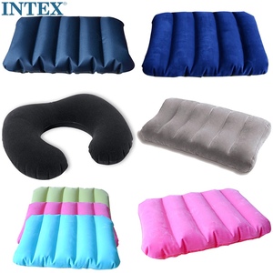INTEX家用户外充气枕头成人儿童枕头充气坐垫靠垫U型护颈枕午睡枕