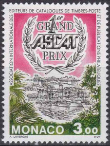 摩纳哥 1994年国际集邮目录编辑协会1全 会徽，建筑