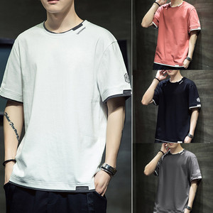 男装 男式t恤类 男式韩版t恤 微胖男生搭配
