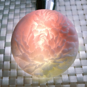 天然新款南阳独山玉佩芙蓉粉红并蒂牡丹莲花吊坠女白菜原石颈饰