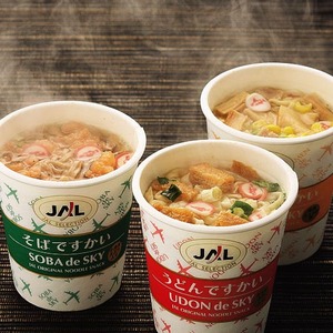 日本JAL日本航空方便面 JALUX杯面 4种口味 荞麦/海鲜/乌冬/拉面