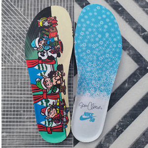 适配耐克dunksb鞋垫冰雪奇缘腰果花黑白熊猫男女zoom aj1 11气垫