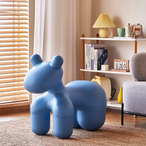 网红动物坐凳卡通造型小狗椅可爱儿童创意椅子客厅大号座椅小马椅